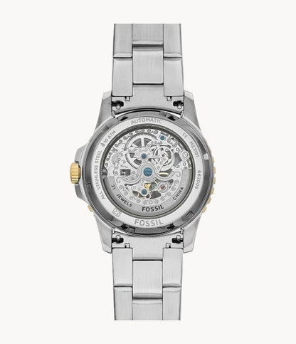 Fossil Men’s Automatic Two-tone Stainless Steel Blue Dial 42mm ME3191