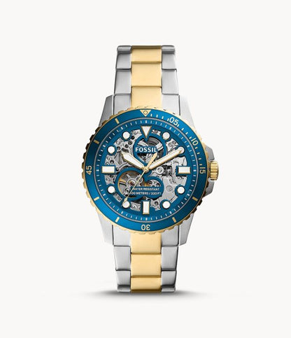 Fossil Men’s Automatic Two-tone Stainless Steel Blue Dial 42mm ME3191