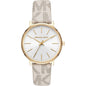 Michael Kors Women’s Quartz White Leather Strap White Dial 38mm Watch MK-2858