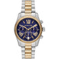 Michael Kors Women’s Quartz Two-tone Stainless Steel Blue Dial 38mm Watch MK7218