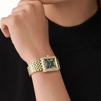 Michael Kors Women’s Quartz Gold Stainless Steel Green Dial 33mm MK4742 - twentyfour