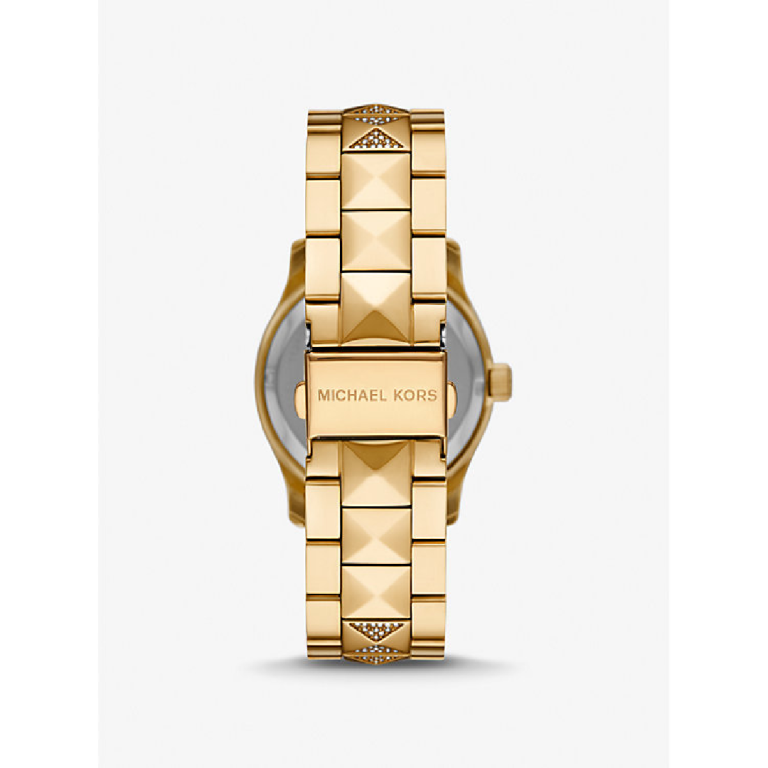 Michael Kors Women’s | Gold Pave Stainless Steel Gold Dial 42mm Watch MK6958