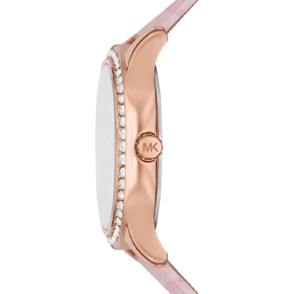 Michael Kors Women’s | Pink Leather Strap Mother Of Pearl Dial 38mm MK4820