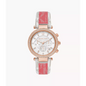 Michael Kors Women’s | Chronograph Pink & White PVC Strap White Dial 39mm MK6951