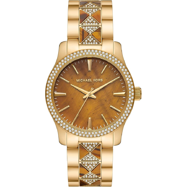 Michael Kors Women’s Gold Stainless Steel Copper Dial 38mm Watch MK7389