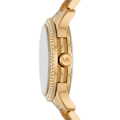 Michael Kors Women’s Gold Stainless Steel Copper Dial 38mm Watch MK7389