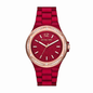 Michael Kors Women’s Quartz Red Stainless Steel Red Dial 43mm Watch MK7455