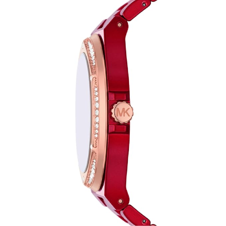 Michael Kors Women’s Quartz Red Stainless Steel Red Dial 43mm Watch MK7455
