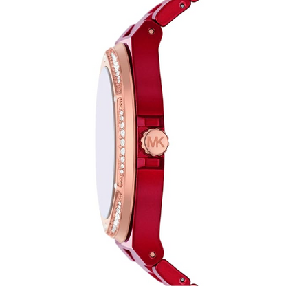 Michael Kors Women’s Quartz Red Stainless Steel Red Dial 43mm Watch MK7455
