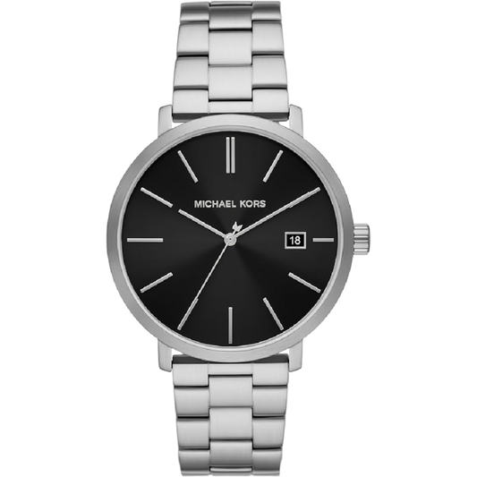 Michael Kors Men’s Quartz Silver Stainless Steel Black Dial 42mm Watch MK9133