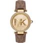 Michael Kors Women’s | Brown PVC Strap Gold Dial 39mm  MK2973