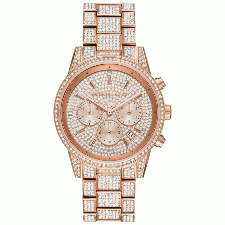 Michael Kors Women’s | Rose Gold Stainless Steel Rose Gold Pave Dial 41mm MK6748