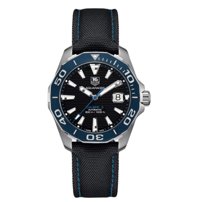 Tag Heuer Aquaracer Men’s Automatic Swiss Made Black Nylon Strap Black Dial 41mm | WAY211B.FC6363