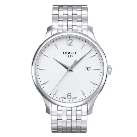 TISSOT Men’s Quartz Swiss Made Stainless Steel White Dial 42mm Watch T063.610.11.037.00
