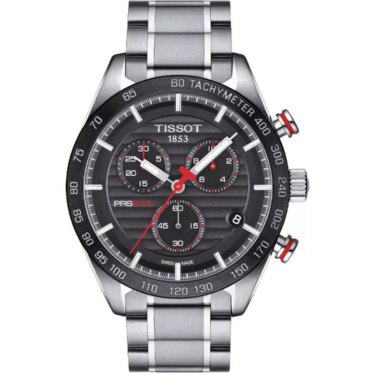 TISSOT Men’s Quartz Swiss Made Grey Stainless Steel Black Dial 42mm Watch T100.417.11.051.01