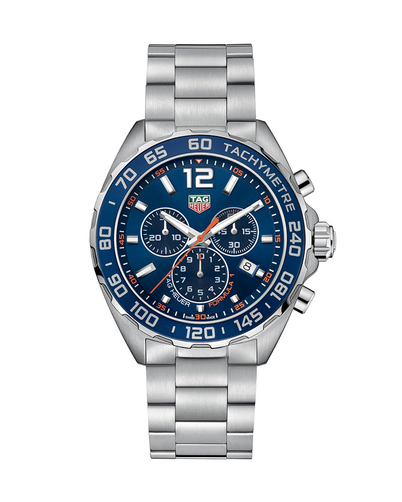 Tag Heuer Formula 1 Men’s Quartz Swiss Made Silver Stainless Steel Blue Dial 43mm Watch CAZ1014.BA0842 - twentyfour