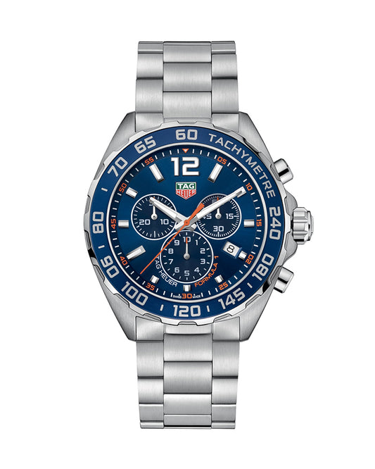 Tag Heuer Formula 1 Men’s Quartz Swiss Made Silver Stainless Steel Blue Dial 43mm Watch CAZ1014.BA0842