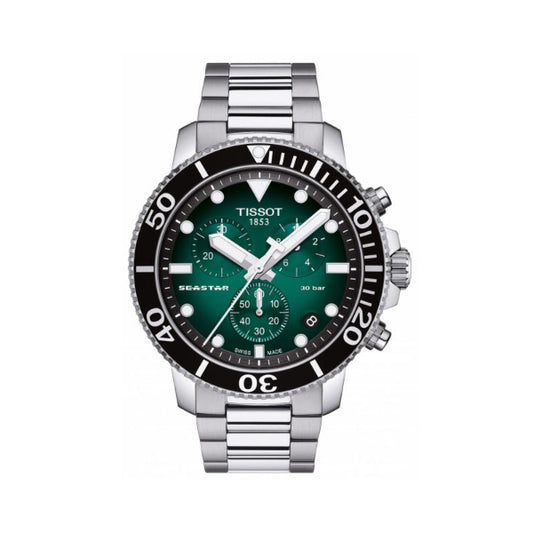 TISSOT Men’s Quartz Swiss Made Stainless Steel Green Gradient Dial 45mm Watch T120.417.11.091.01