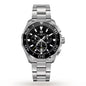 Tag Heuer Men’s Aquaracer Quartz Swiss Made Silver Stainless Steel Black Dial 43mm Watch CAY111A.BA0927 - twentyfour