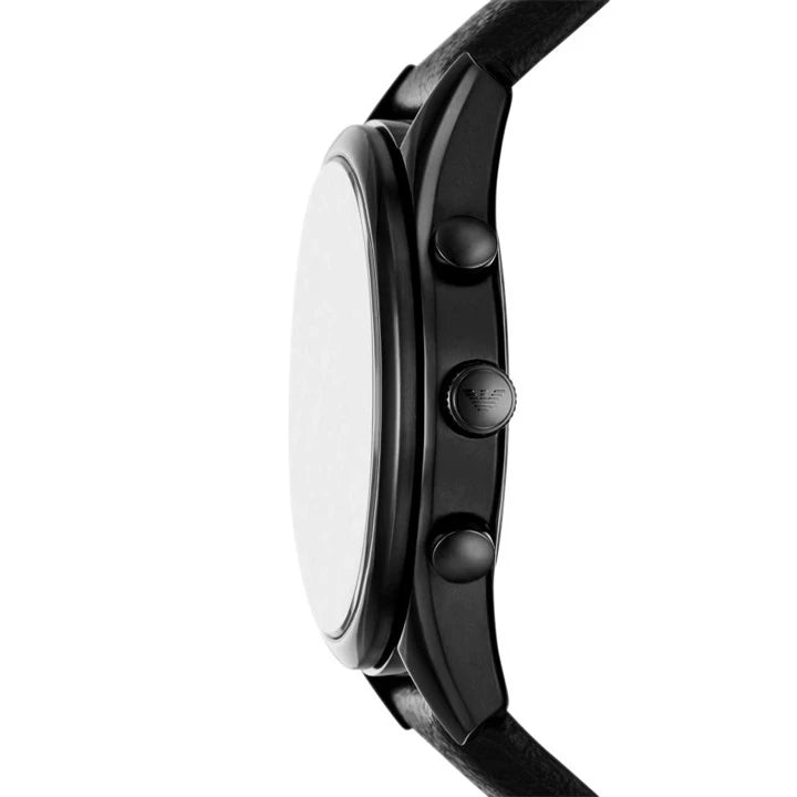 Emporio Armani Chronograph Black Leather Watch AR11583