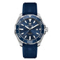 Tag Heuer Aquaracer Men’s Quartz Swiss Made Blue Silicone Strap Blue Dial 43mm | WAY101C.FT6153