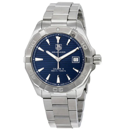 Tag Heuer Aquaracer Men’s Automatic Swiss Made Silver Stainless Steel Blue Dial 43mm WAY2012.BA0927 - twentyfour