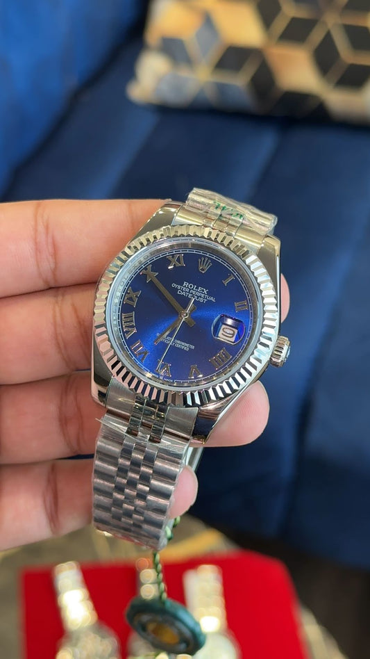 Datejust silver jubilee blue roman