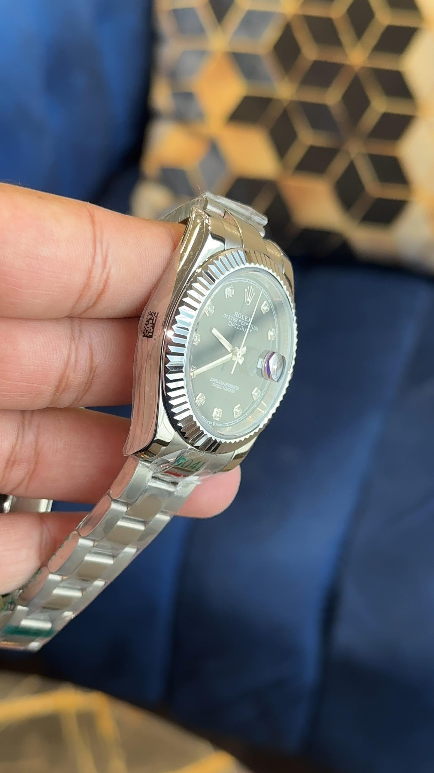 Datejust Silver Oyester Black