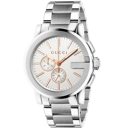 Gucci Men’s | Quartz Stainless Steel Silver Dial 44mm YA101201