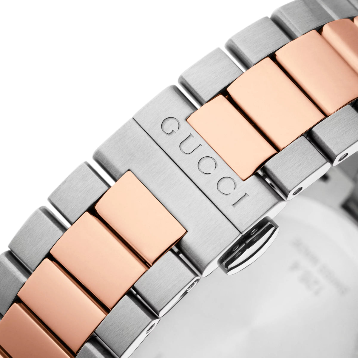Gucci Women’s Swiss Made Quartz Two-tone Stainless Steel Silver Dial 38mm Watch YA126447
