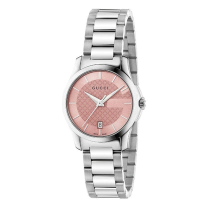 Gucci Men’s | Quartz Stainless Steel Pink Dial 27mm YA126524