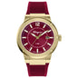 Ferragamo Men’s Swiss Made Quartz Red Silicone Strap Red Dial 44mm Watch SFHY02422
