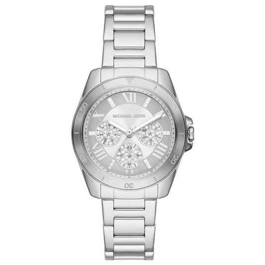 Michael Kors Women’s Quartz Silver Stainless Steel White Dial 36mm Watch MK7263