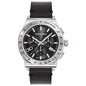 Ferragamo Men’s Swiss Made Quartz Black Leather Strap Black Dial 42mm Watch SFKZ00123