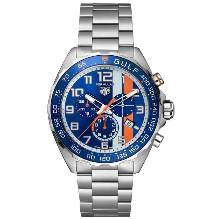 Tag Heuer Formula 1 Men’s Quartz Swiss Made Silver Stainless Steel Blue Dial 43mm Watch CAZ101AT.BA0842 - twentyfour