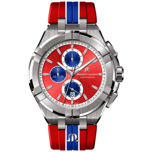 Maurice Lacroix Men’s Quartz Swiss Made Multi Color Silicone Strap Multi Color Dial 44mm Watch AI1018-SS001-530-6 - twentyfour