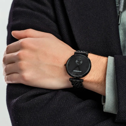 Emporio Armani Men’s Chronograph Quartz Stainless Steel Black Dial 40mm Watch AR 11299