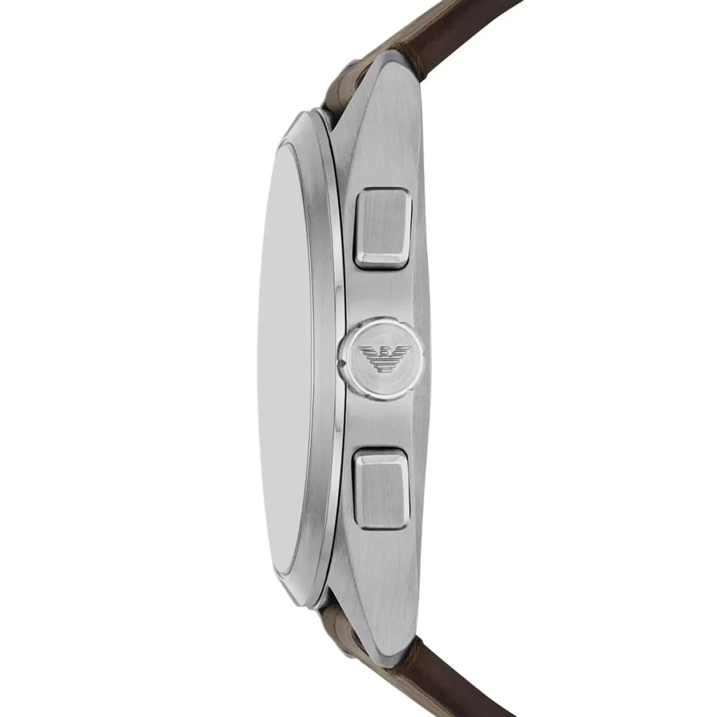 Emporio Armani Watch For Men With Brown dial Leather strap Brown 43mm Dial AR 11482