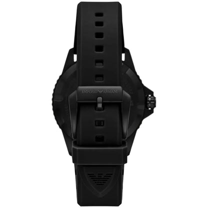 Emporio Armani Watch For Men Orange dial Rubber belt with Black AR 11684