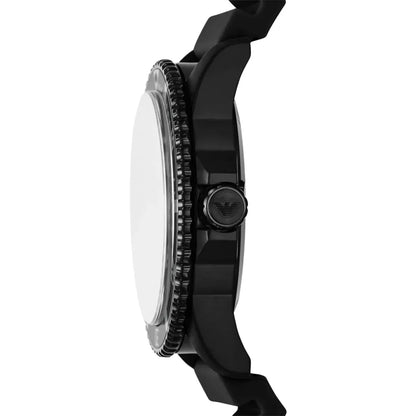 Emporio Armani Watch For Men Orange dial Rubber belt with Black AR 11684