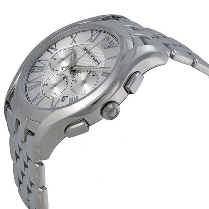 Emporio Armani Men’s Chronograph Stainless Steel Silver Dial 45mm AR 1702