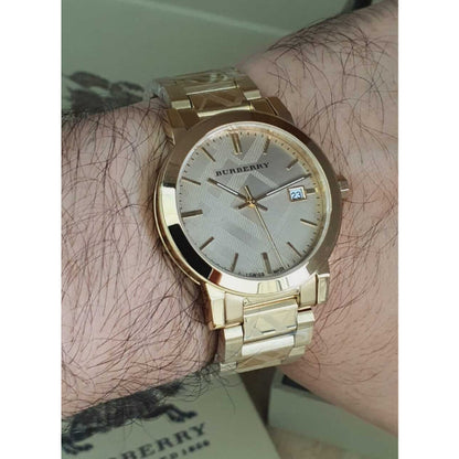 Burberry Men’s | Stainless Steel Gold Dial 38mm Watch BU9038