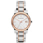 Burberry Women’s |  Stainless Steel Two Tone Silver Dial 34mm BU9105