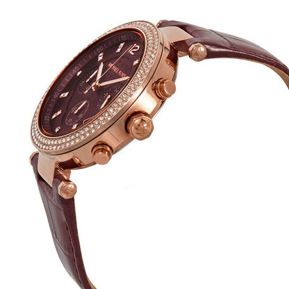 Michael Kors Women’s Quartz Leather Strap Red Dial 39mm Watch MK6986