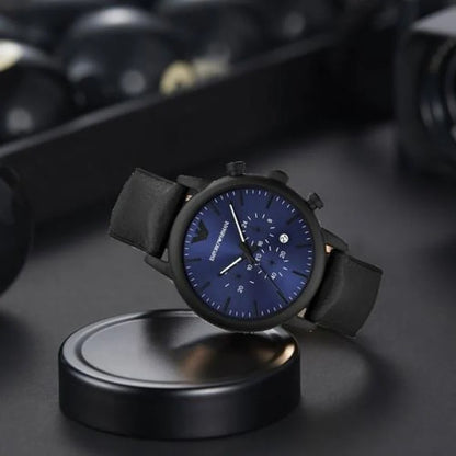 Emporio Armani | Men’s Quartz Leather Strap Blue Dial 46mm AR 11351