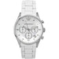 Emporio Armani Women’s | Chronograph Quartz White Silicone & Stainless Steel Chain White Dial 39mm AR5867
