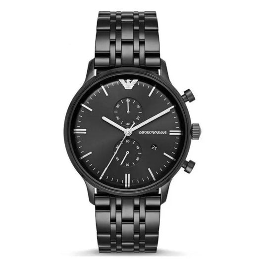 Emporio Armani Men’s Chronograph Quartz Stainless Steel Black Dial 43mm Watch AR 1934