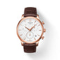 TISSOT Men’s Quartz Swiss Made Brown Leather Strap White Dial 42mm Watch T063.617.36.037.00