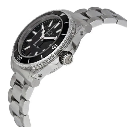 Gucci Women’s Quartz Stainless Steel Swiss Made Black Dial 32mm Watch YA136403
