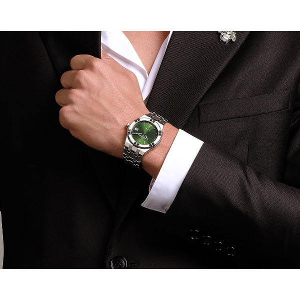 Maurice Lacroix Men’s Quartz Swiss Made Green Dial 44mm Watch AI1108-SS002-630-1